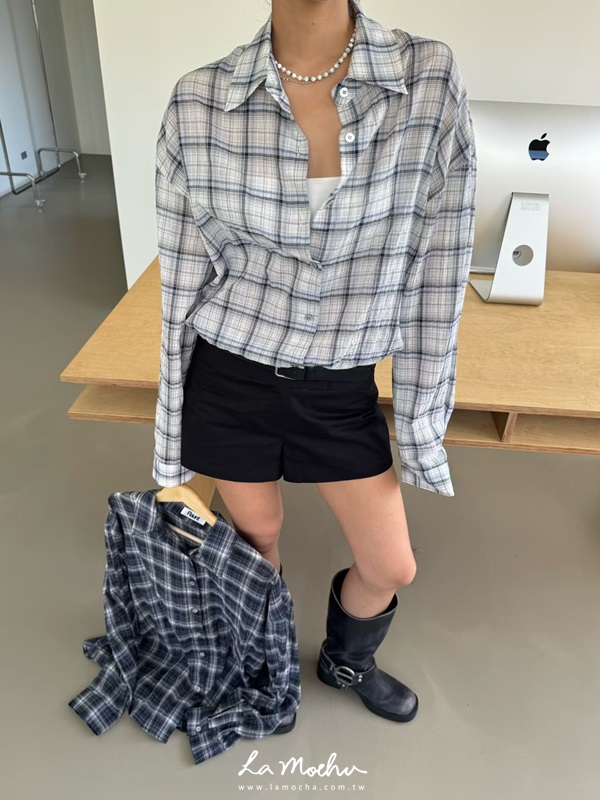 中腰西裝迷你短褲